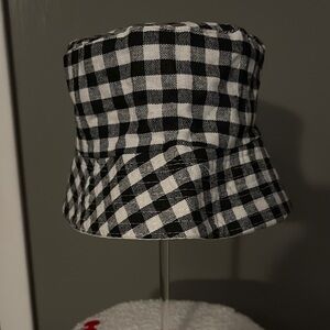 Black and White Checkered Bucket Hat